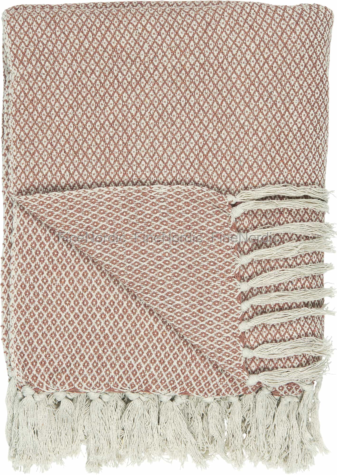 Numrerat Rutmönster Ib Laursen Pläd Cream/Burned Rutmönster 130 x 160 cm