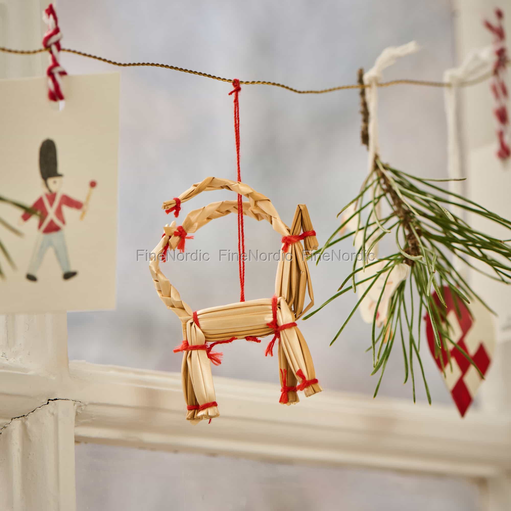 Ib Laursen Julbock för att hänga Mini My Nostalgic Christmas Röd